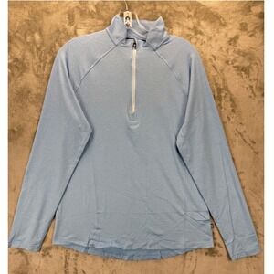 Cutter & Buck Mens Coastline Epic Comfort Eco Quarter Zip Blue Size M New w/ Tag